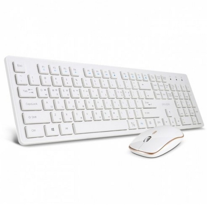 아이리버 2.4G 무선 키보드 + 마우스 세트 IR-WMK5000W, 화이트 대표 이미지 - 멤브레인 키보드 추천