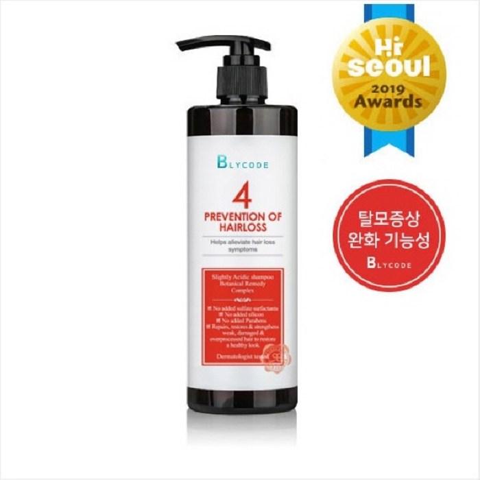 블라이코드 탈모샴푸 프리벤션 오브 헤어로스 400ml 두피케어 약산성 무실리콘샴푸 중건성 탈모용 대표 이미지 - 중건성 샴푸 추천