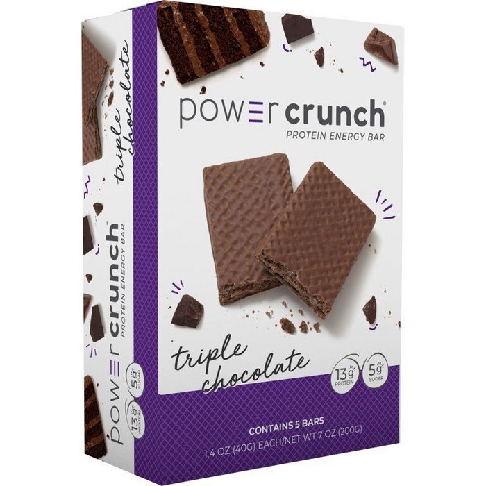 Power Crunch 오리지널 단백질 에너지 바 땅콩 버터 퍼지 / 땅콩 버터 크림 7 oz 5 count, 트리플 초콜릿 대표 이미지 - 버터바 추천