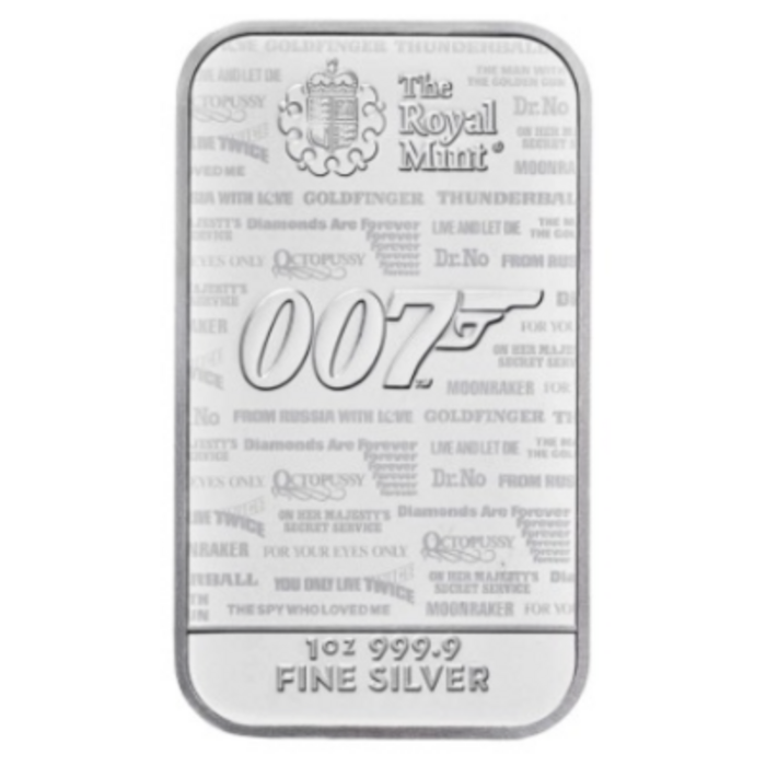 [케이민트트레이딩] 불리온 은 바(007) 2020 1 oz Great Britain James Bond 007 대표 이미지 - 실버바 추천