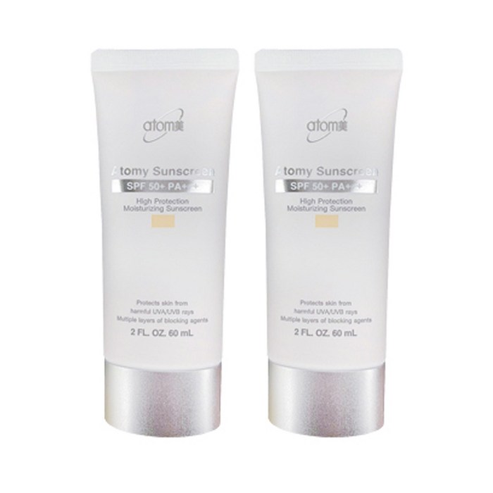 애터미 선크림 베이지 SPF50+ PA+++, 60ml, 2개