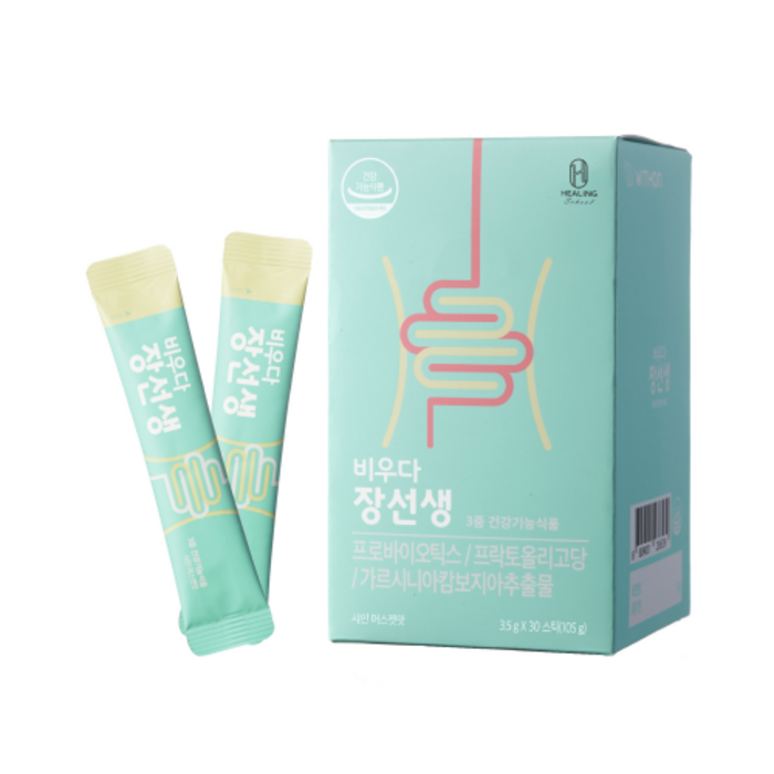 유산균 + 유산균 먹이 + 다이어트 Ssak 3 !! 올인원 다이어트 슬림장 장톡스 유산균 비우다 장선생 2팩, 3.5g, 60개 대표 이미지 - 가르니시아 추천