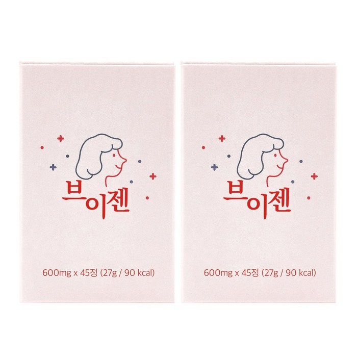 브이젠 Vgen V라인 가벼움 소화 분해 브로멜라인 파파인 칼륨, 45정, 2통 대표 이미지 - 식욕 억제 추천