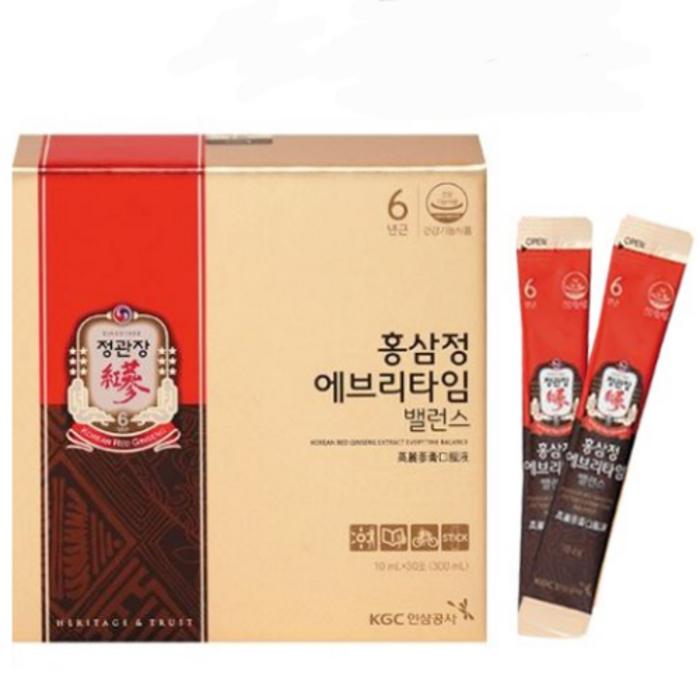 정관장 홍삼정 에브리타임 밸런스 + 쇼핑백, 10ml, 30포 대표 이미지 - 홍삼정 에브리타임 추천