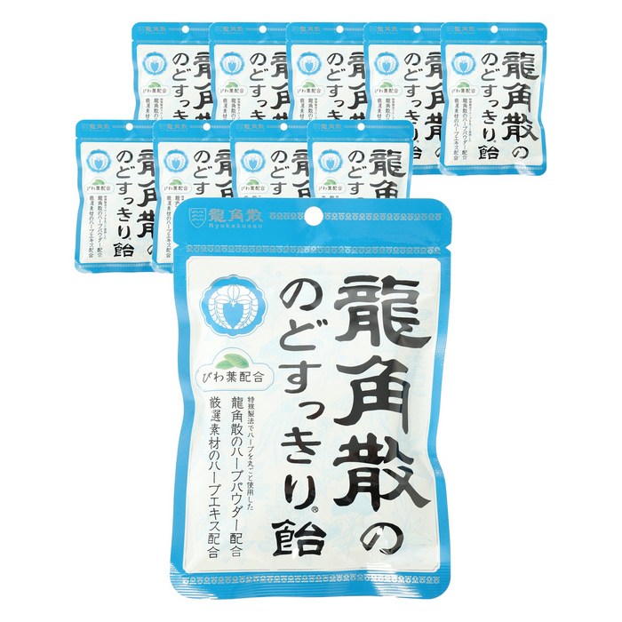 류카쿠산 목이 시원한 사탕, 10개, 100g