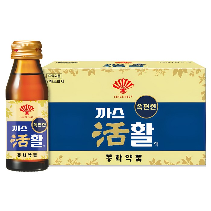 동화약품 부채표 까스활, 75ml, 10개 대표 이미지 - 속 더부룩할때 추천