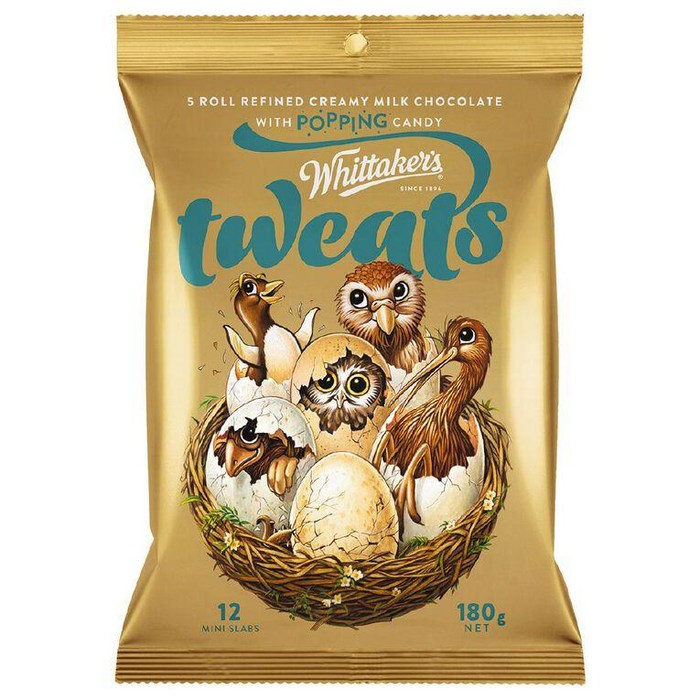 Whittakers 휘태커스 Tweats 팝핑 캔디 사탕 밀크 초콜릿 스낵 180g 3팩 대표 이미지 - 휘태커스 초콜릿 추천