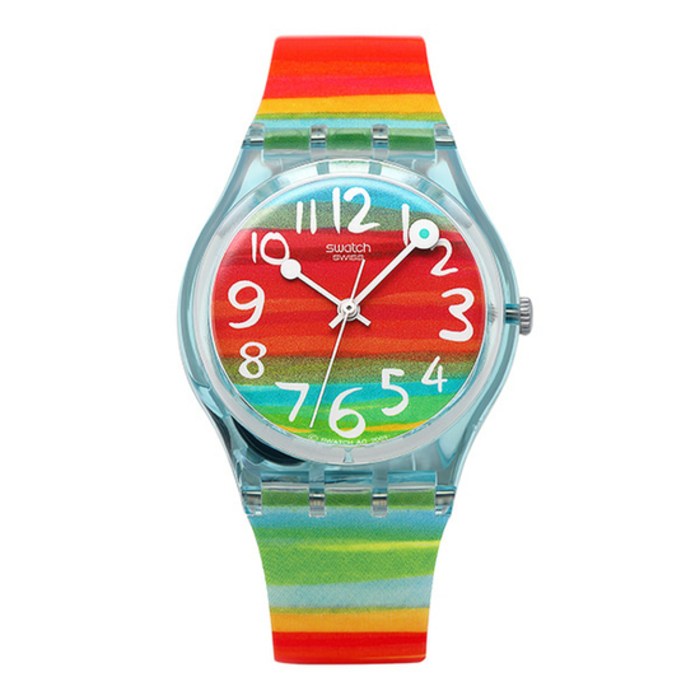 스와치 손목 시계 여자 공용 젤리 ColorTheSky GS124 대표 이미지 - 스와치 시계 추천