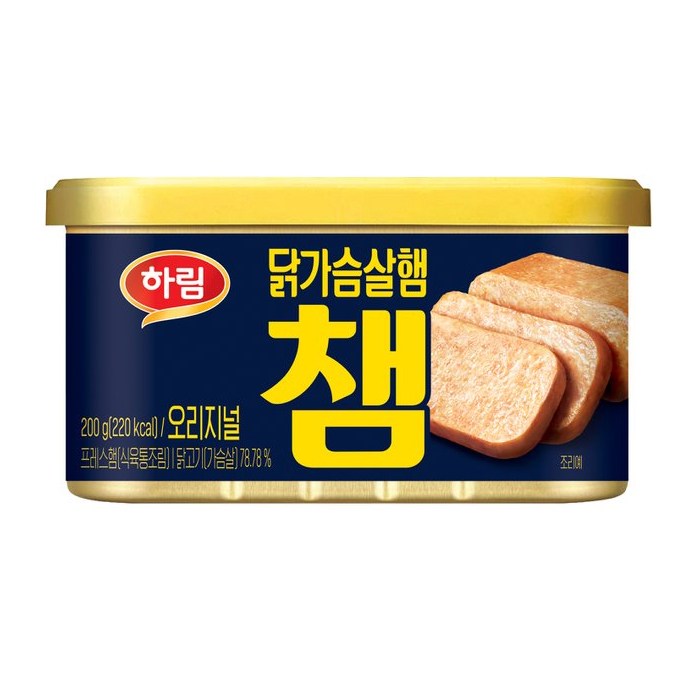 하림 챔 닭가슴살 햄 200g x1캔 / 저지방 닭고기, 2개 대표 이미지 - 닭가슴살 햄 추천
