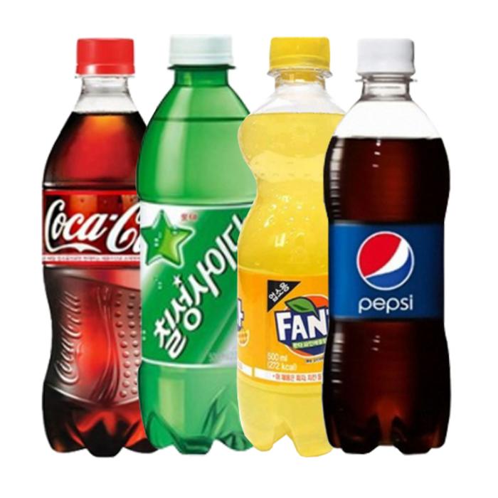 코카콜라/환타/칠성사이다/펩시 500ml 탄산 펫음료각6펫씩 총24펫 업소용 대표 이미지 - 업소용 콜라 추천