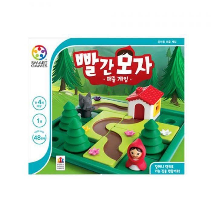 코리아보드게임즈 빨간모자 퍼즐 게임, 혼합 색상 대표 이미지 - 아이 두뇌 발달 추천