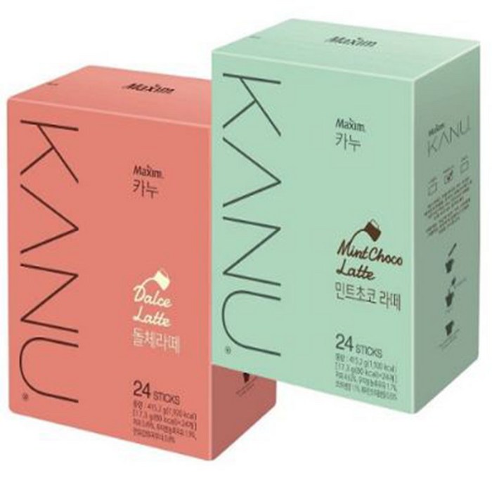 맥심 카누 돌체라떼 24T+민트초코라떼 24T, 기타, 돌체민트48 대표 이미지 - 돌체라떼 추천