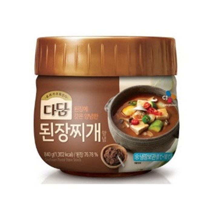 (냉장)cj제일제당 다담 된장찌개전용 840g, (다담) 다담 된장찌개 840g x 1개 대표 이미지 - 고기집 된장찌개 추천