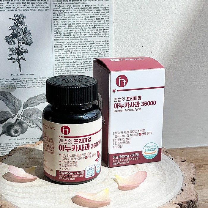 Nsomeit 엔썸잇 프리미엄 아누카사과 추출 분말 100% 60정 2개월분 비오틴 맥주효모, 60정 1통 2개월분, 1개 대표 이미지 - 아누카 사과 추천