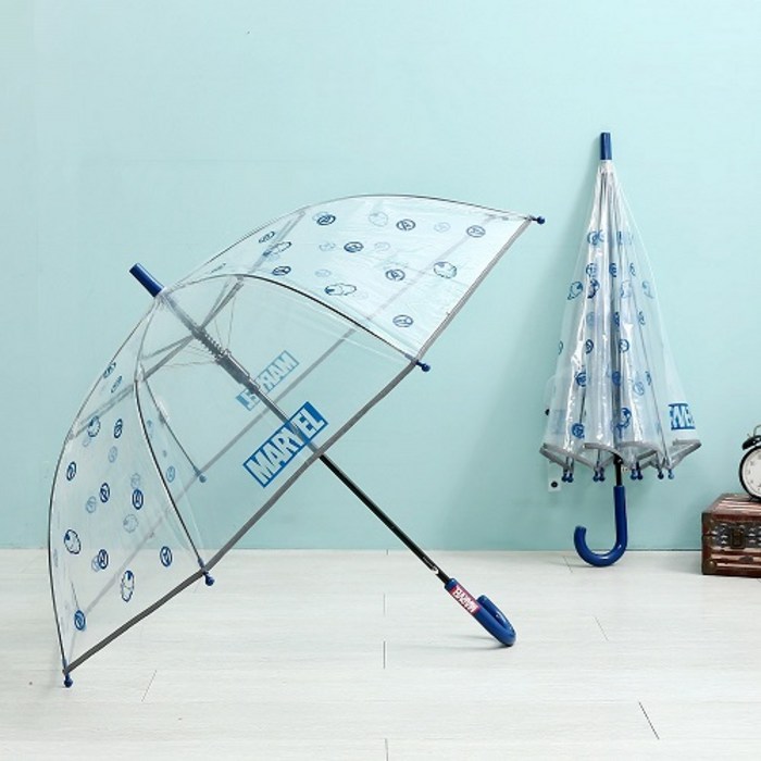 마블 55 아이언맨 투명 비닐 아동우산 2개