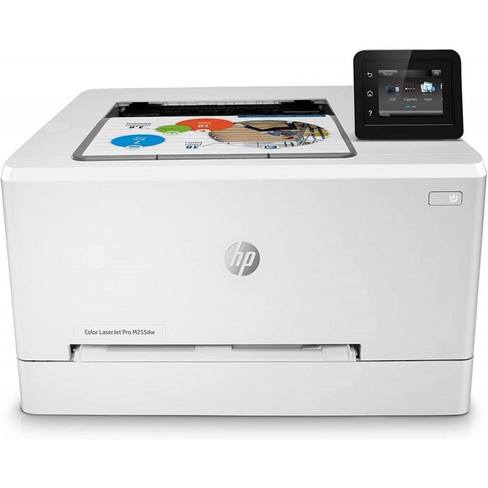 HP Color LaserJet Pro M255dw 무선 레이저 프린터 원격 모바일 인쇄 이중 인쇄 알렉사(7KW64A)와 함께 작동, 단일옵션
