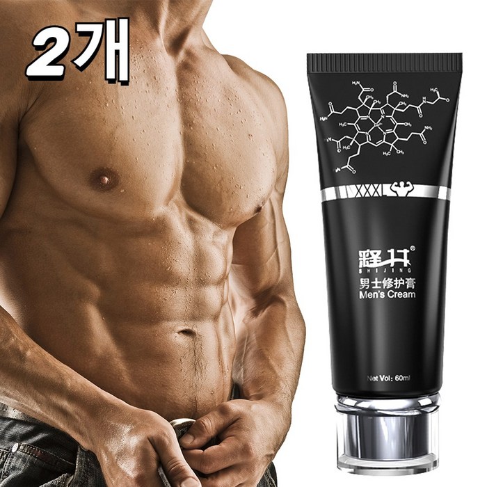 석정 Men cream 남성 마사지 크림 수용성 젤 더 커지고 오래갈 수 있게, 2병, 60g 대표 이미지 - 발기강화 추천