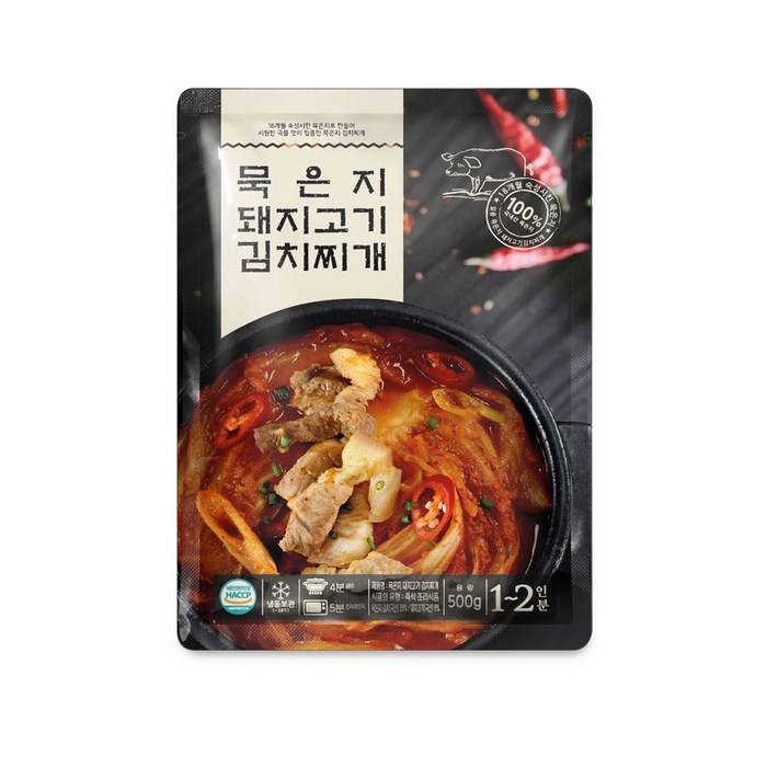 [푸드에이블]묵은지 돼지고기 김치찌개 500g 5개 대표 이미지 - 돼지고기 김치찌개 추천