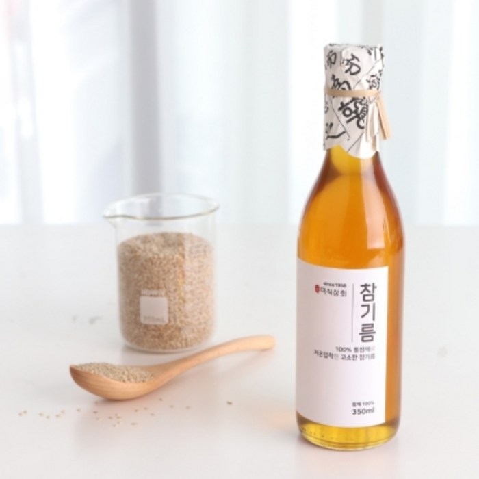 미식상회 참기름 대용량 350ml 대표 이미지 - 들기름 추천