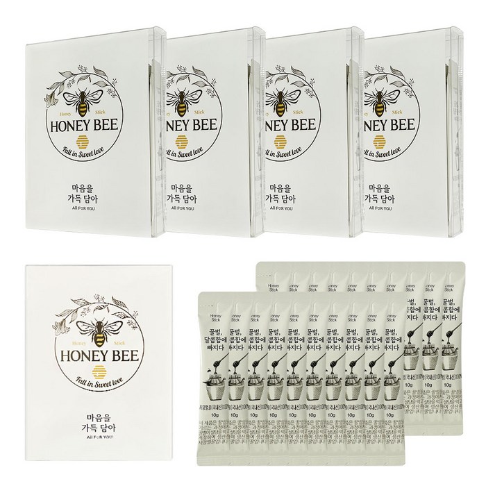 국내산 꿀 스틱 답례품 선물 세트 100포, 200g, 5개 대표 이미지 - 꿀스틱 추천