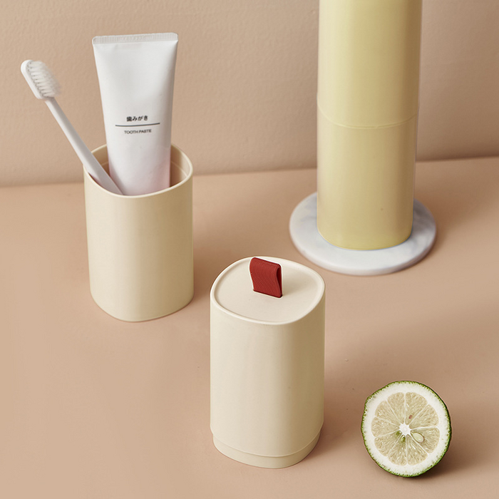 루비바 모던 심플 휴대용 칫솔케이스 냄새없는, 허니버터엘로우