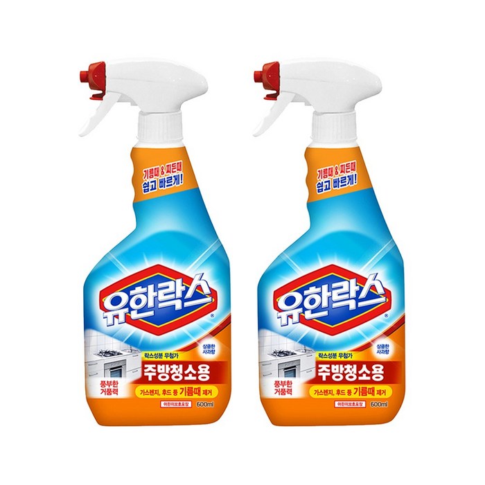 유한락스 주방청소용, 600ml, 2개 대표 이미지 - 오븐 청소 추천