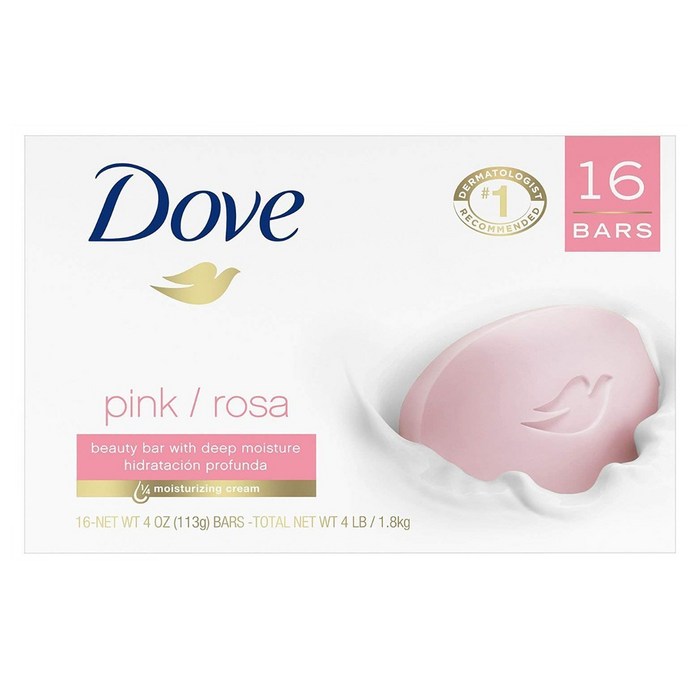 Dove Beauty Pink 도브 핑크 로사 뷰티 비누 135g x 16팩