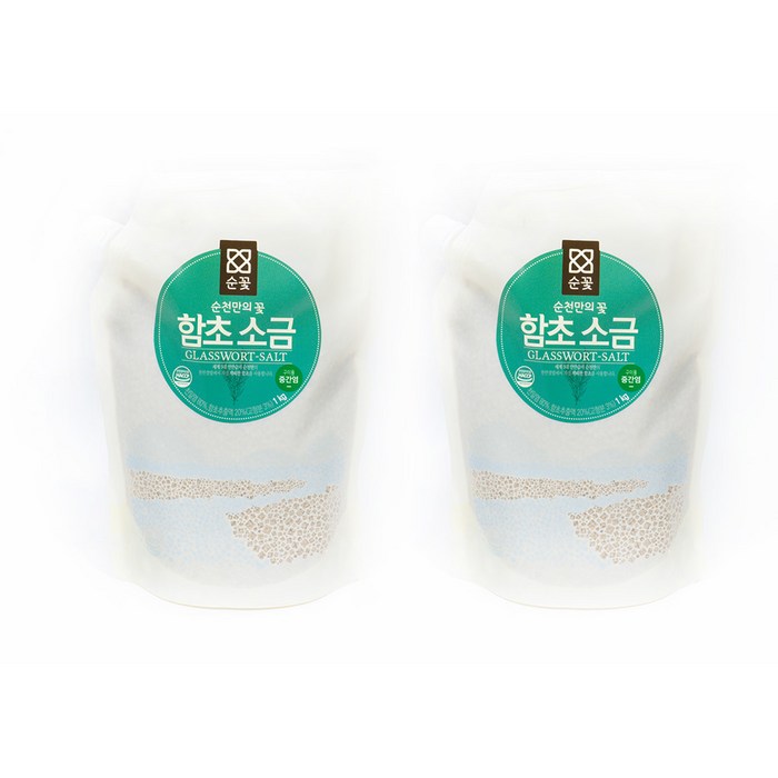 순꽃 순천만 함초소금 1kg 유기농 함초, 중간염 1kg x 2개, 1개 대표 이미지 - 맛소금 추천