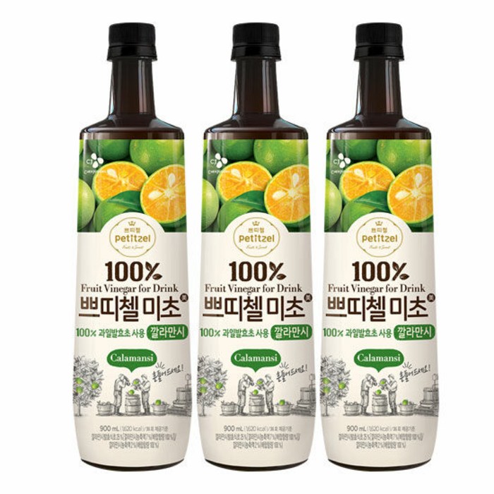 CJ 쁘띠첼 미초 깔라만시 900ml*3병, 3병 대표 이미지 - 쁘띠첼 추천