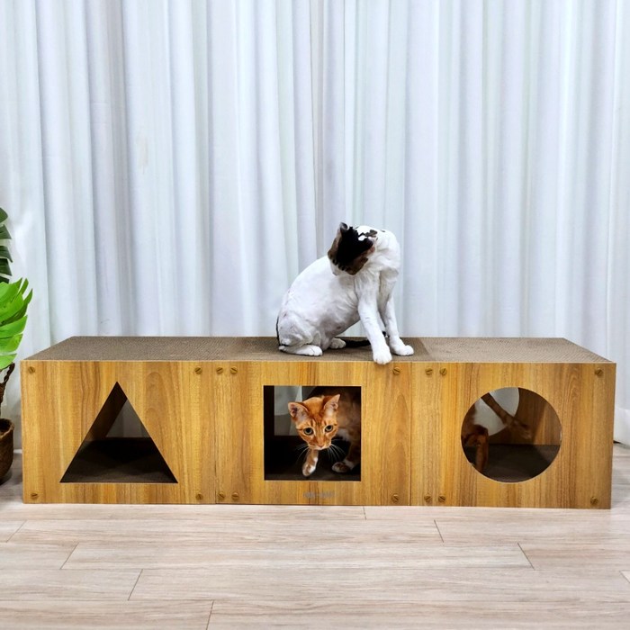 마아 고양이 스크래쳐 대형 터널 스크래쳐 숨숨집 125cm, 1개, 본품 대표 이미지 - 고양이 집 추천