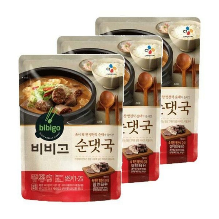 비비고 순댓국, 460g, 3개 대표 이미지 - 순대국 추천