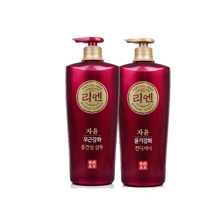 리엔 자윤 대용량 중건성샴푸+컨디셔너 컨디셔너, 1set, 950ml 대표 이미지 - 중건성 샴푸 추천