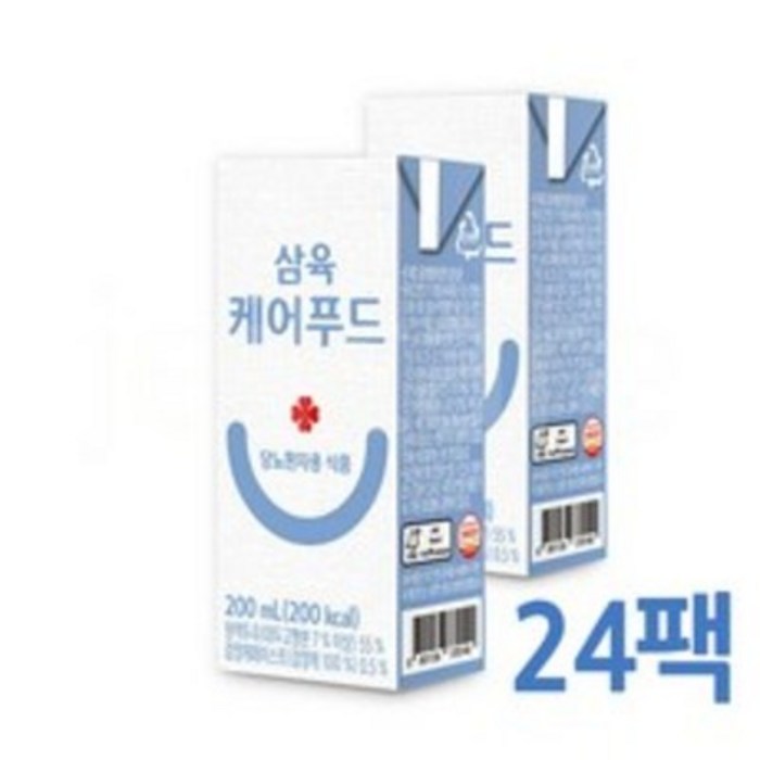 케이앤핫 [삼육] 케어푸드 당뇨환자용 식품(200ml x 24팩), 추천상품 대표 이미지 - 저당 두유 추천