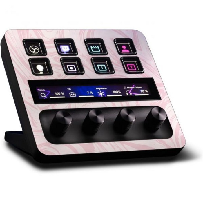 Elgato Stream Deck + - Solid Olive | 보호성 내구성 독특한 비닐 데칼 랩 커버 적용 제거 및 스타일 변경이 간편 미국산, Silky Pink 대표 이미지 - 스트림덱 추천