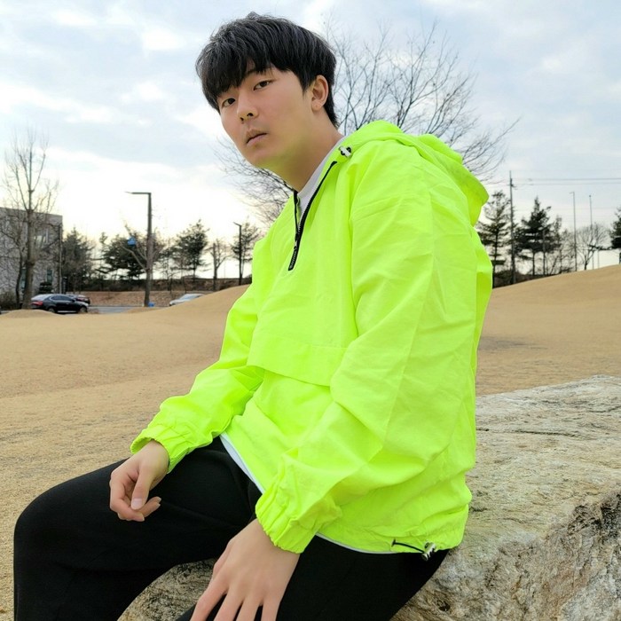 디센도 이노락 아노락 형광아노락 바람막이 윈드브레이커 윈드러너 대표 이미지 - 더불어민주당 추천
