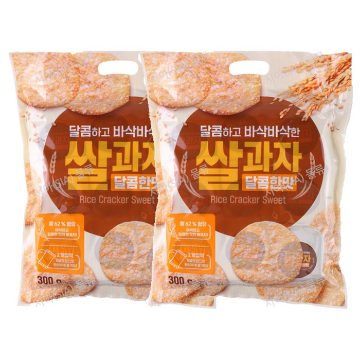 홈플러스 시그니처 쌀과자 달콤한맛 300g 2개 대표 이미지 - 홈플러스 과자 추천
