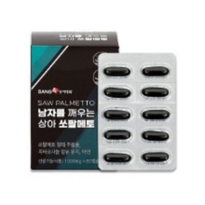 상아제약 상아 쏘팔메토 1000mg x 60캡슐 2개월분 대표 이미지 - 잔뇨감 추천