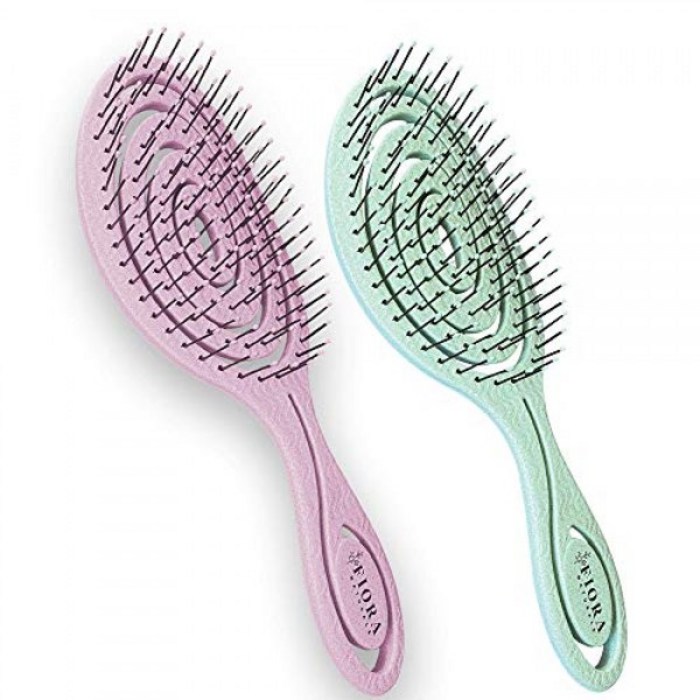 Fiora Naturals Hair Detangling Brush -100% Bio-Friendly Detangler hair brush w/ 대표 이미지 - 피오라 향수 추천