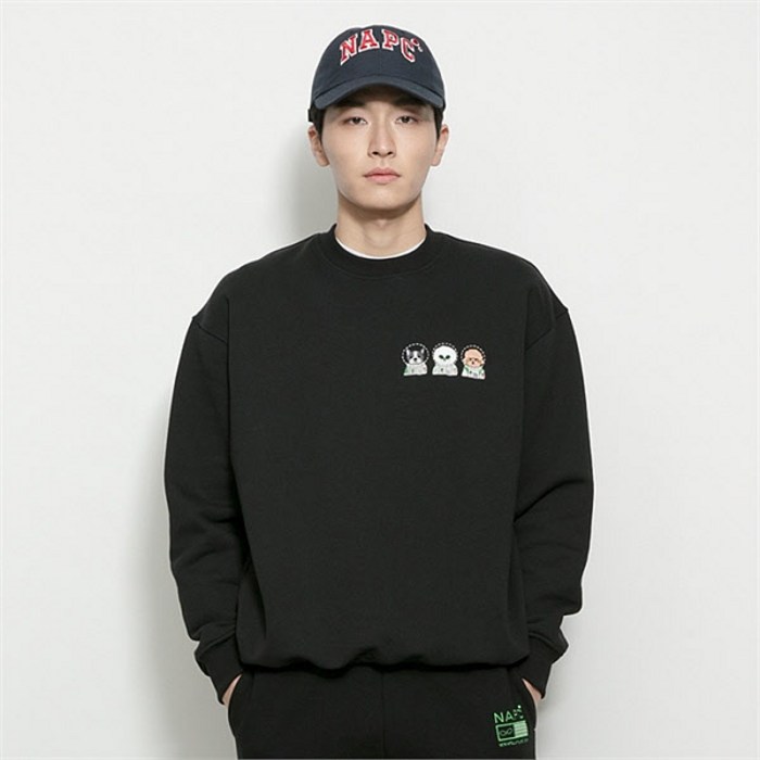 비욘드클로젯 NAPC CREW LOGO SWEAT-SHIRTS BLACK (6489172) 대표 이미지 - 비욘드클로젯 맨투맨 추천