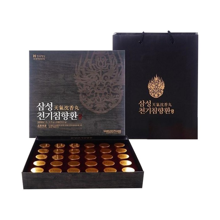 삼성제약 천기 침향환 + 쇼핑백 3.75g 30환, 1개 대표 이미지 - 공진단 추천