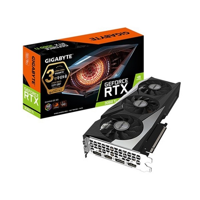 기가바이트 지포스 RTX 3060 Ti Gaming OC V2 D6 8GB 그래픽카드, GV-N306TGAMING OC-8GD 2.0 대표 이미지 - 게이밍 그래픽카드 추천