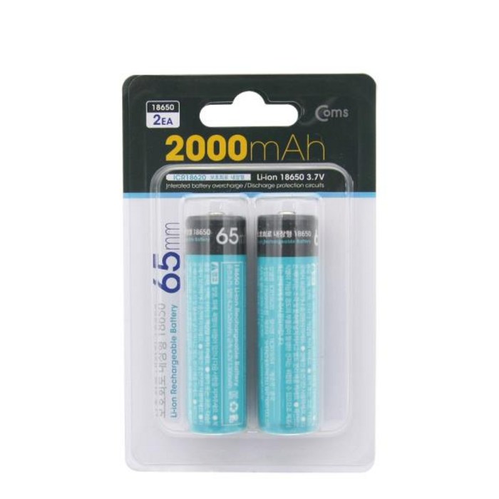 hir 2401 18650 보호회로 리튬이온 배터리팩 충전지 2개입 전자담배 65MM 과방전방지 과충전방지 단전지, LiMall상품선택 대표 이미지 - 전자담배 건전지 추천