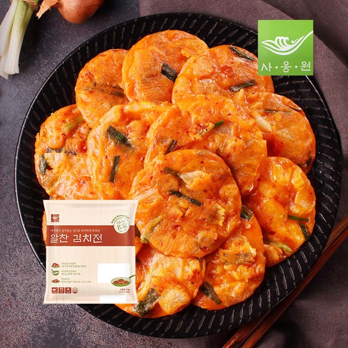 사옹원 알찬김치전 1kg 1봉 30g 34개입, 1개 대표 이미지 - 해쉬브라운 추천