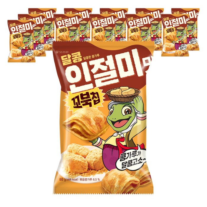 꼬북칩 달콤인절미맛 스낵, 80g, 12개 대표 이미지 - 꼬북칩 맛 비교 추천