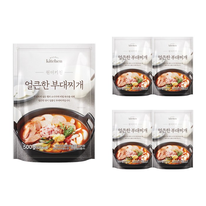 [원더키친] 얼큰한 부대찌개 5팩(500g), 단품 대표 이미지 - 곱도리탕 추천