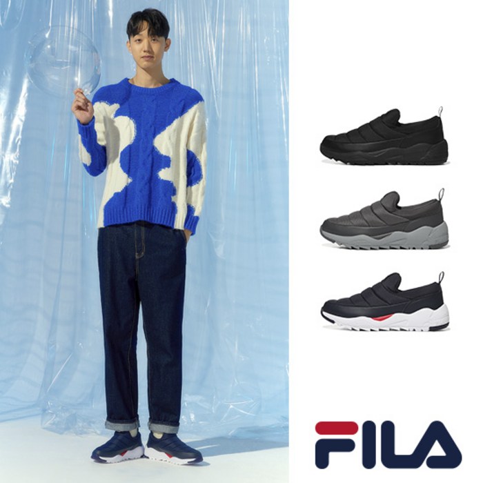 FILA 22FW 컴포트 겨울 패딩슈즈 슬립온 남성 대표 이미지 - 패딩 신발 추천