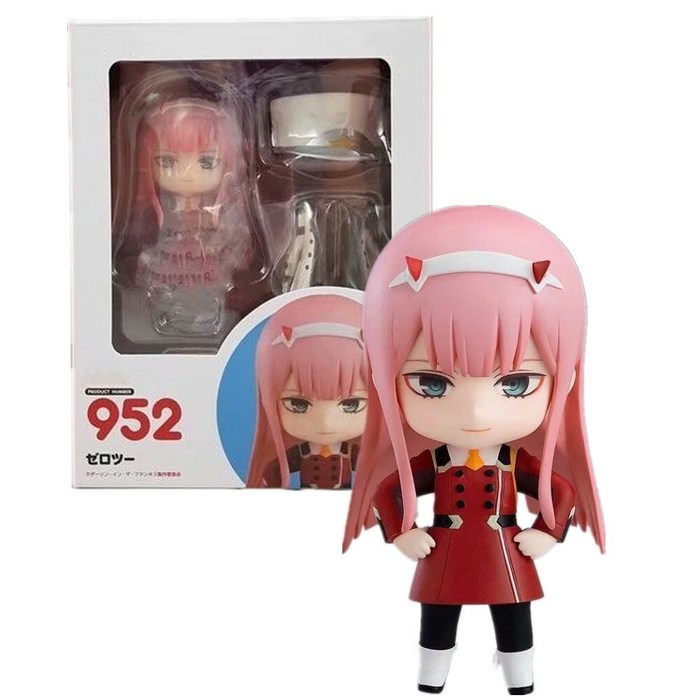 FRANXX 002 ZERO TWO PVC 액션 피규어 완구 100MM ANIME Q.VER 952 # 입상 장난감, with retail box 대표 이미지 - 제로투 피규어 추천