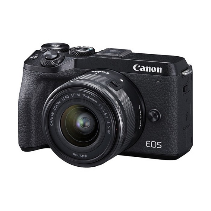 (Canon EOS M6 Mark II 15-45mm Kit (캐논코리아 정품 블랙 캐논코리아/블랙/정품, 단일 모델명/품번