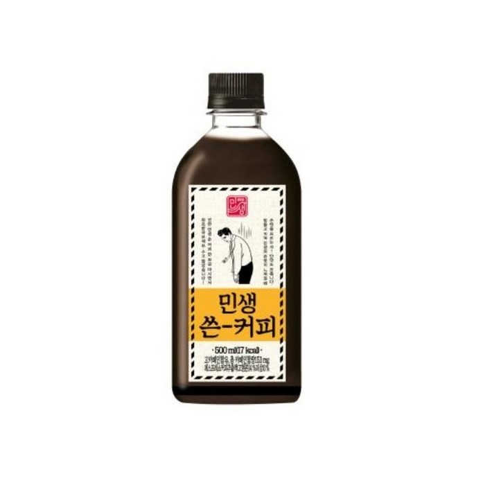 민생쓴커피 500ml 대용량 편의점커피 20개입 박스 세트구성 대표 이미지 - 편의점 커피 추천