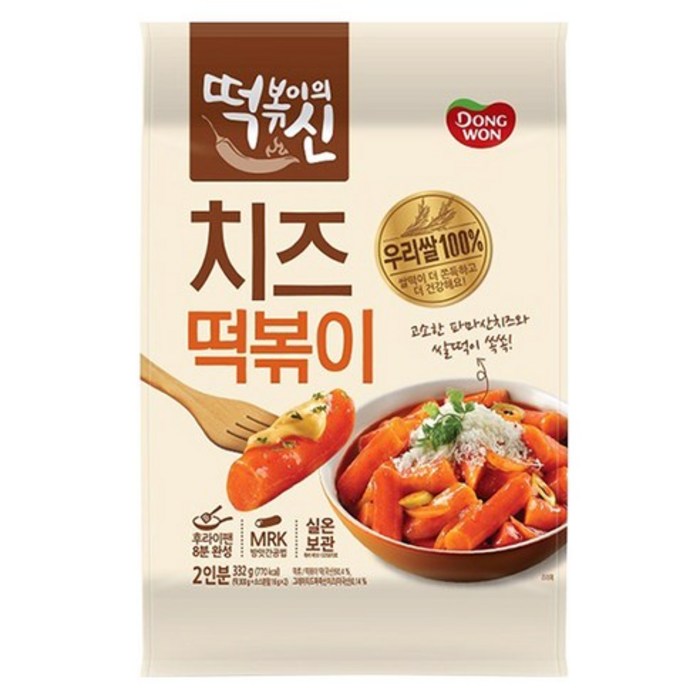 떡볶이의신 치즈 떡볶이, 332g, 4개 대표 이미지 - 떡신 추천